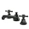 Kingston Brass NS4460BX 8" Widespread Bathroom Faucet, Black Stainless Steel NS4460BX - alternate 1